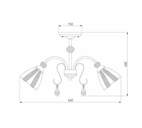 Люстра на штанге Eurosvet Floranse античная бронза 30155/5