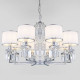 Подвесная люстра Eurosvet Zaffiro 10099/8 хром/прозрачный хрусталь Strotskis (новый абажур)