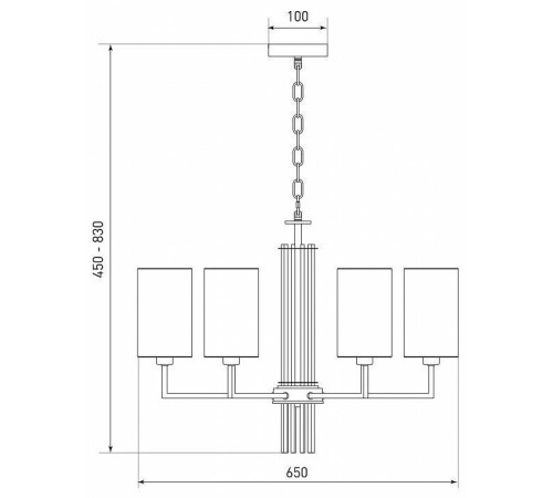Подвесная люстра Eurosvet Soffio 60134/6 никель