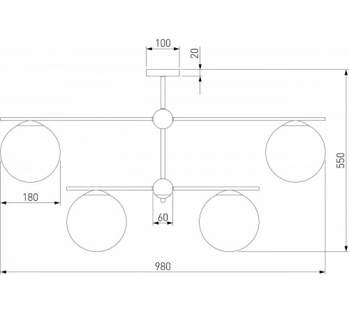 Люстра на штанге Eurosvet Marbella 60147/6 латунь