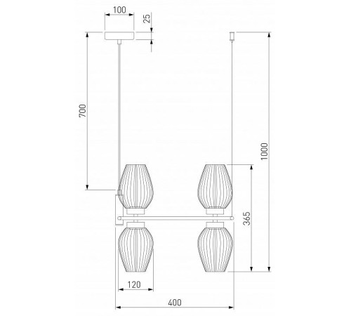 Подвесная люстра Eurosvet Alva 30183/4 латунь
