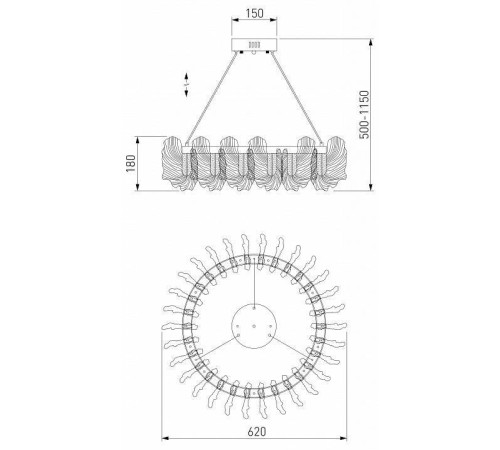 Подвесной светильник Bogate's Farfalla 90374/1