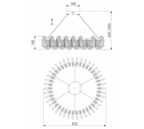 Подвесной светильник Bogate's Farfalla 90375/1