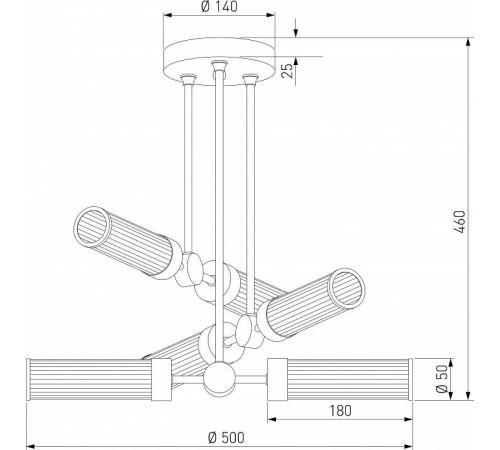 Люстра на штанге Eurosvet Oriens a068071