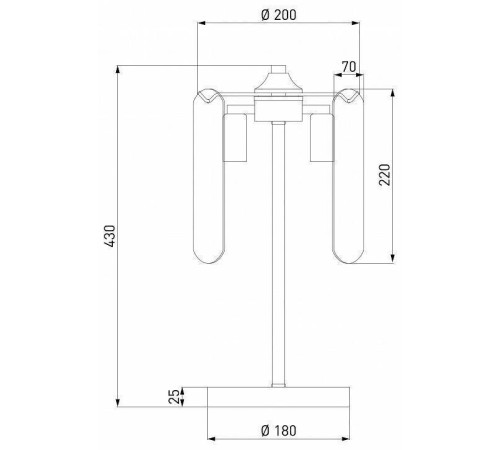 Настольная лампа декоративная Eurosvet Claire 01170/3 золото