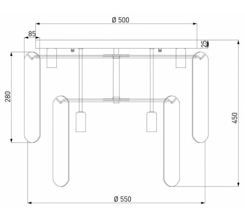 Потолочная люстра Eurosvet Claire 60170 золото