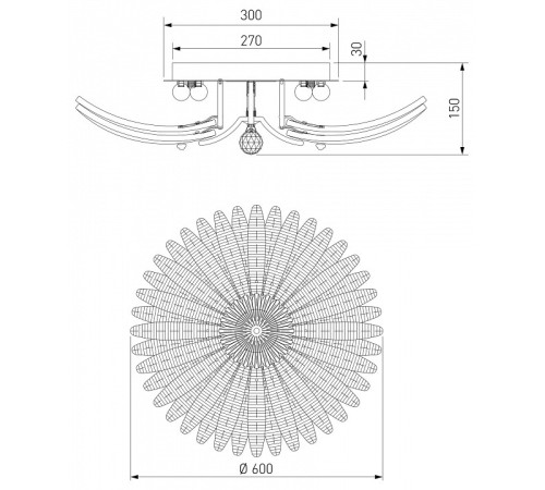 Потолочная люстра Eurosvet Flowers 101015/10