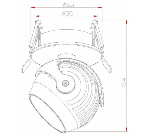 Встраиваемый светильник на штанге Fiberli 7002-ZZ10W 12130502