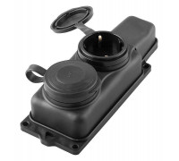 Розетка с заземлением с крышкой Stekker Одри 32738