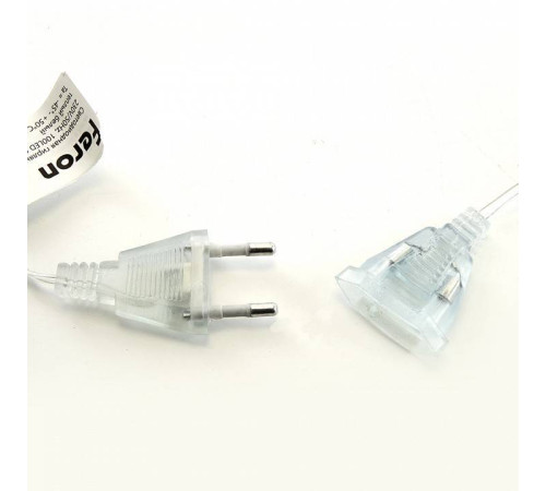 Занавес световой Feron CL25 2x6 м 640 LED белый свет черный провод 48607