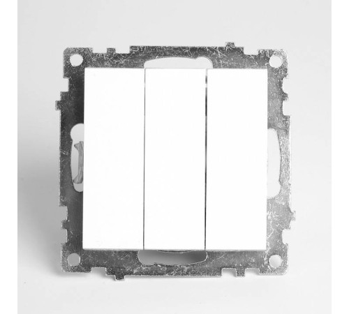 Выключатель трехклавишный без рамки Stekker Катрин 49171