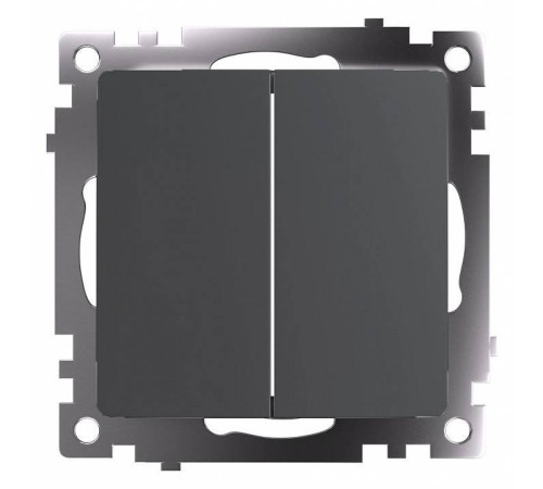 Выключатель двухклавишный без рамки Stekker Катрин 49411