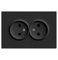 Розетка двойная без заземления и с шторкой, без рамки Stekker RST16-5116-05 49851