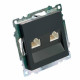 Розетка двойная Ethernet RJ-45 без рамки Stekker Катрин 50007