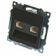 Розетка двойная Ethernet RJ-45 без рамки Stekker Катрин 50008