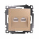 Розетка двойная Ethernet RJ-45 без рамки Stekker Катрин 50009