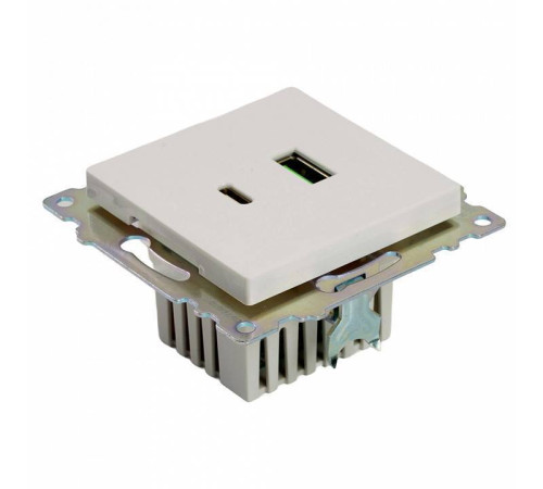 Розетка 2хUSB type A и C без рамки Stekker Катрин 50051