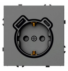 Розетка с заземлением и со шторкой и 2хUSB type A и C, без рамки Stekker Эмили 50219