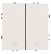 Выключатель самовозвратный двухклавишный без рамки Stekker Эмили 50365