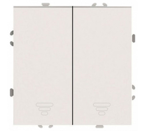 Выключатель самовозвратный двухклавишный без рамки Stekker Эмили 50365