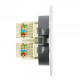 Розетка двойная Ethernet RJ-45 без рамки Stekker Мия 50437