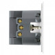 Розетка с заземлением и со шторкой и 2хUSB type A и C, без рамки Stekker Мия 50438