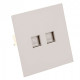 Розетка двойная Ethernet RJ-45 без рамки Stekker Мия 50481