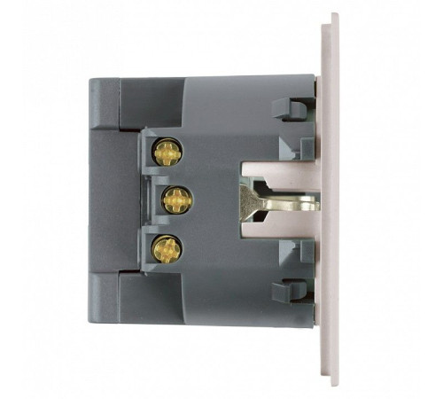 Розетка с заземлением и со шторкой и 2хUSB type A и C, без рамки Stekker Мия 50482