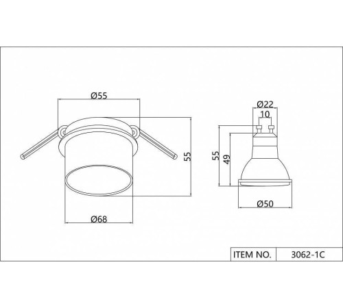 Встраиваемый светильник Favourite Rasta 3062-1C