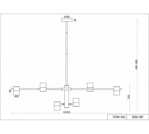 Люстра на штанге F-promo Chart 3092-8P