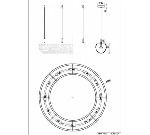 Подвесная люстра Favourite Monilibus 4015-12P
