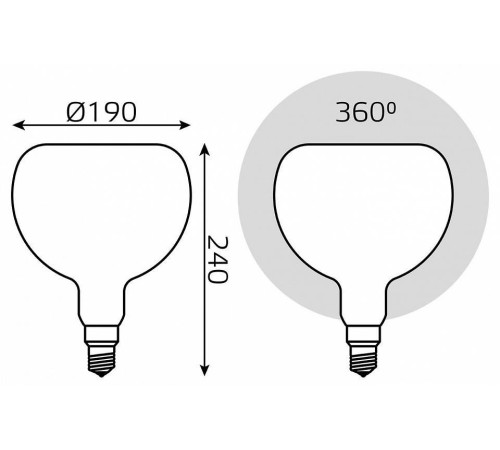 Лампа светодиодная Gauss Filament E27 10Вт 4100K 1017802210-D