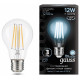 Лампа светодиодная Gauss Filament A60 E27 12 Вт 4100 K 102902212