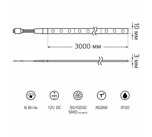 Комплект с лентой светодиодной Gauss Basic BT010