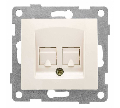 Розетка двойная телефонная RJ-12 Gusi Electric BRAVO С10Т2-003