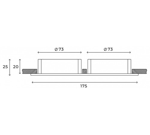 Встраиваемый светильник Hesby Lighting Breeze HSBL_0175