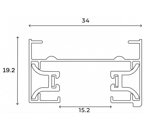 Трек накладной Hesby Lighting Skylite HSBL_0212