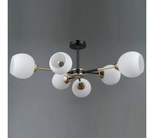 Люстра на штанге ILLUMICO LIBRA IL0715-6CSQ-24 BK GD LIBRA