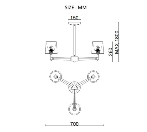 Люстра на штанге ImperiumLoft Jorgenson Beige/Light wood STAVRA01