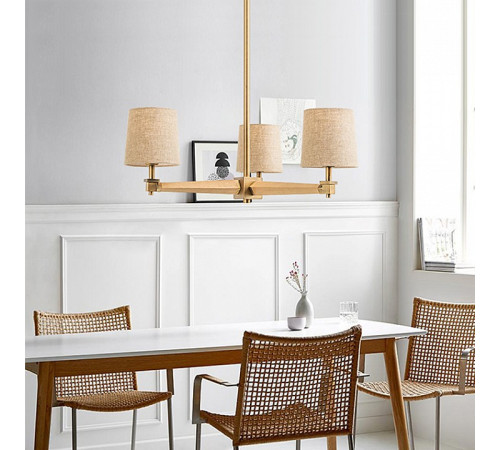 Люстра на штанге ImperiumLoft Jorgenson White/Light wood STAVRA01