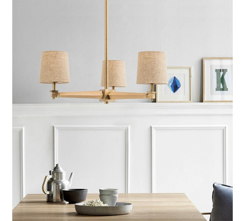 Люстра на штанге ImperiumLoft Jorgenson White/Light wood STAVRA01