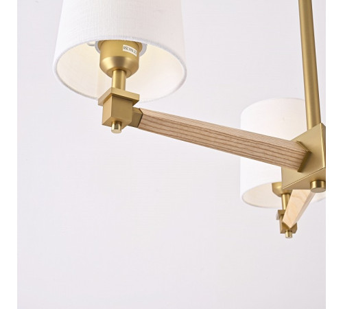 Люстра на штанге ImperiumLoft Jorgenson White/Light wood STAVRA01