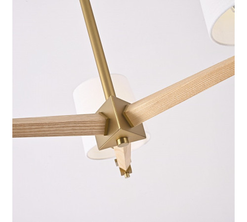 Люстра на штанге ImperiumLoft Jorgenson White/Light wood STAVRA01