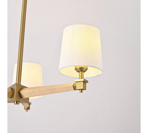 Люстра на штанге ImperiumLoft Jorgenson White/Light wood STAVRA01