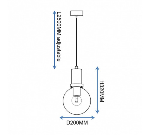 Подвесной светильник Imperiumloft PENBALL Black PENBALL02