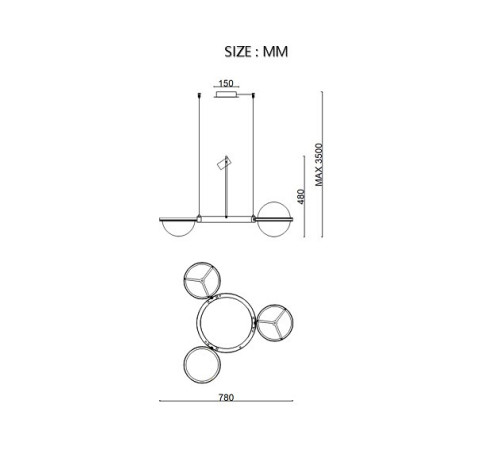 Подвесная люстра Imperiumloft Palma01