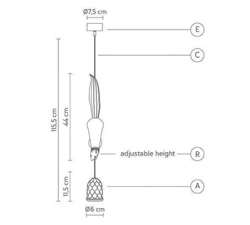 Подвесной светильник Imperiumloft Белка Karman Sherwood E Robin Se151 Bb Int-White 40.869-0