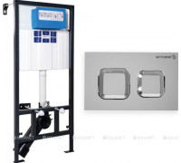 Комплект инсталляции Bettoserb Sava Fix Slim с клавишей смыва Djerma хром глянец SET40006473