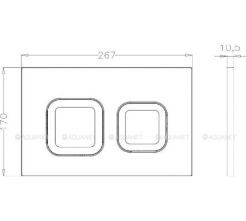 Комплект инсталляции Bettoserb Sava Fix Slim с клавишей смыва Djerma хром глянец SET40006473
