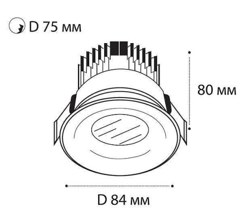 Встраиваемый светильник Italline IT06-6016 IT06-6016 white 4000K